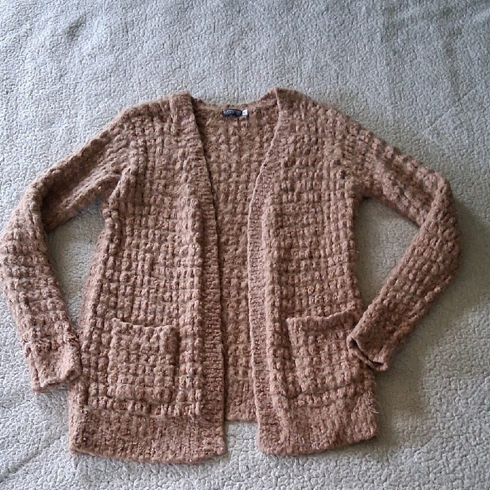 EARTHBOUND Textured Brown Cardigan Medium